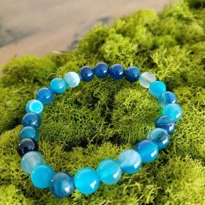 Blue Agate Natural Stone Bracelet